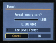 Format spominske kartice na fotoaparatu je zelo učinkovit